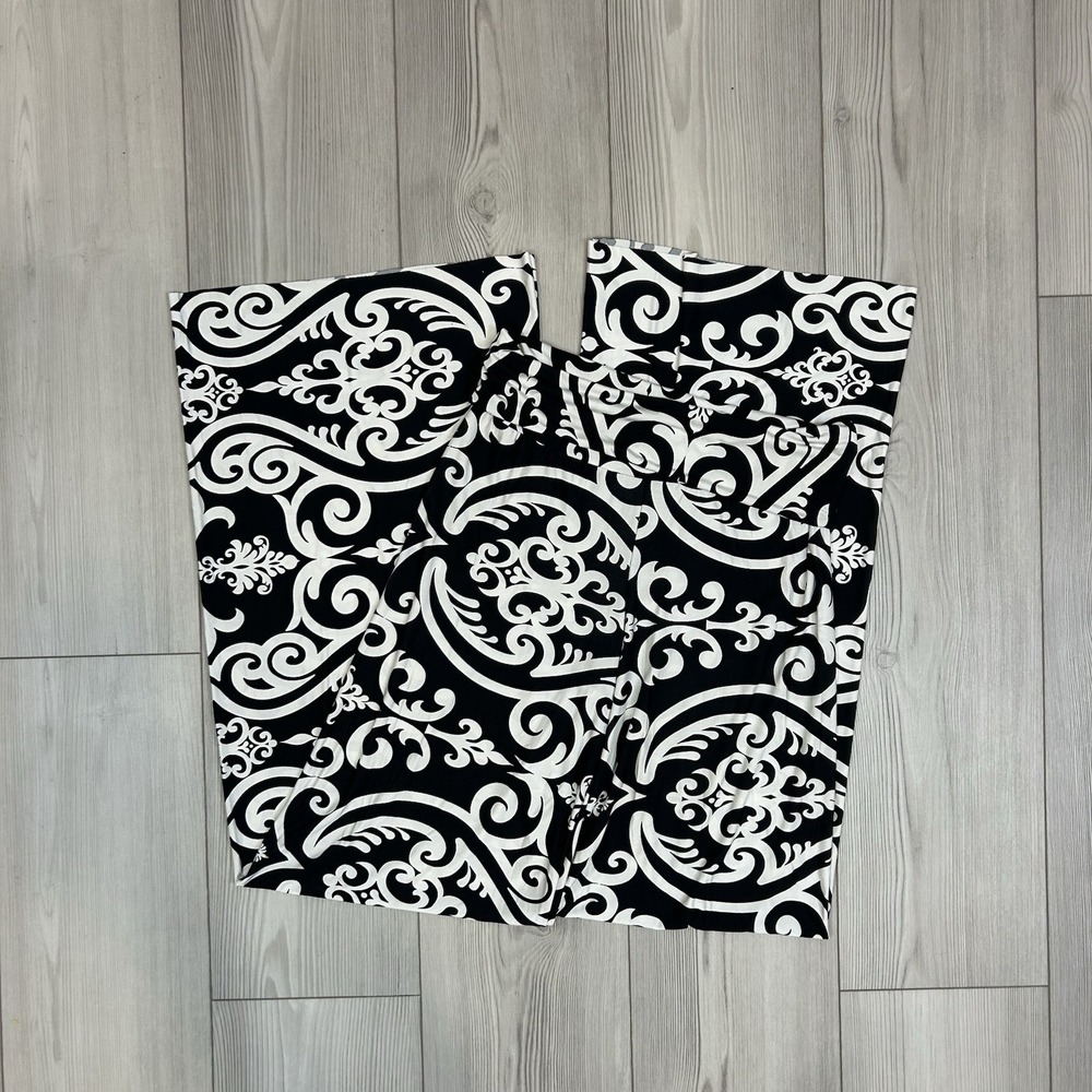 J Up USA Uptown Black & White Print Palazzo Flare Pants Size Medium Pull On